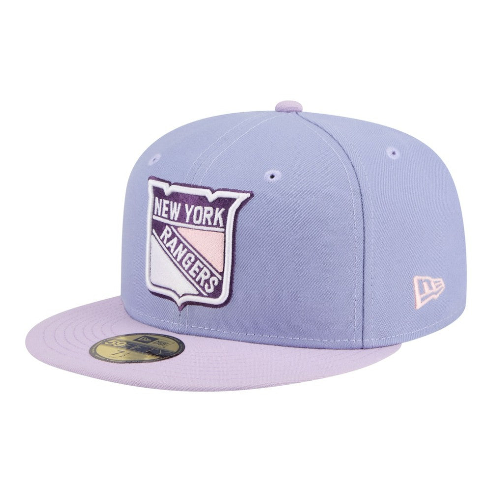 New York Rangers New Era Lavender Bloom 59FIFTY Fitted Hat - Light Purple/Purple - NHL