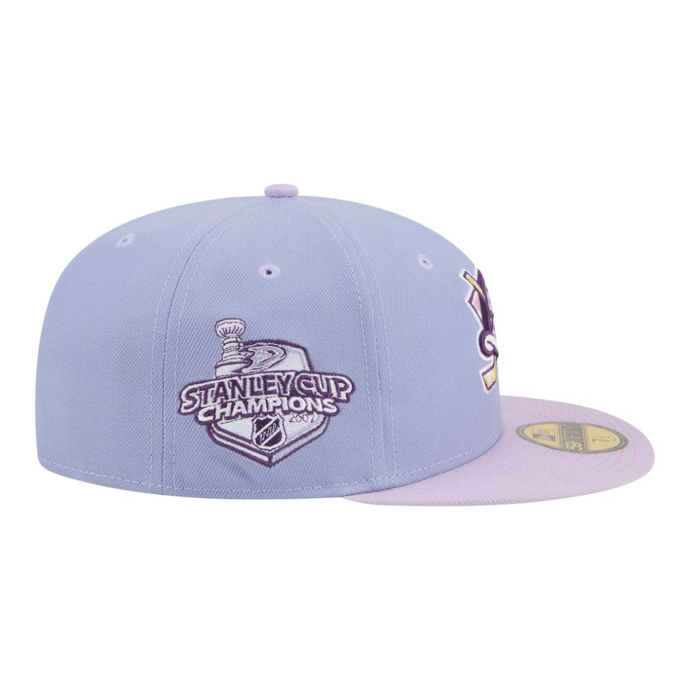 Anaheim Ducks New Era Lavender Bloom 59FIFTY Fitted Hat - Light Purple/Purple - NHL