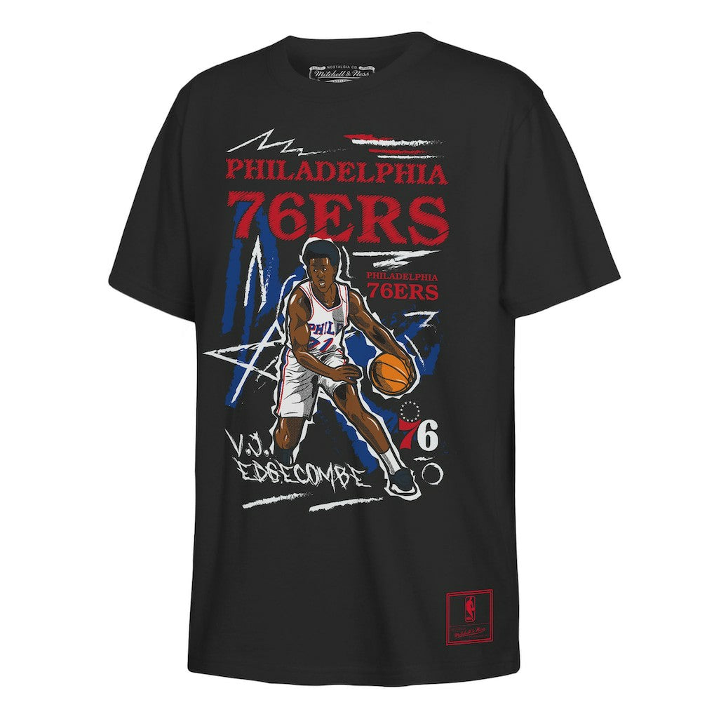 VJ Edgecombe Philadelphia 76ers Outerstuff Youth Chalked Up Player Name & Number T-Shirt Black - NBA