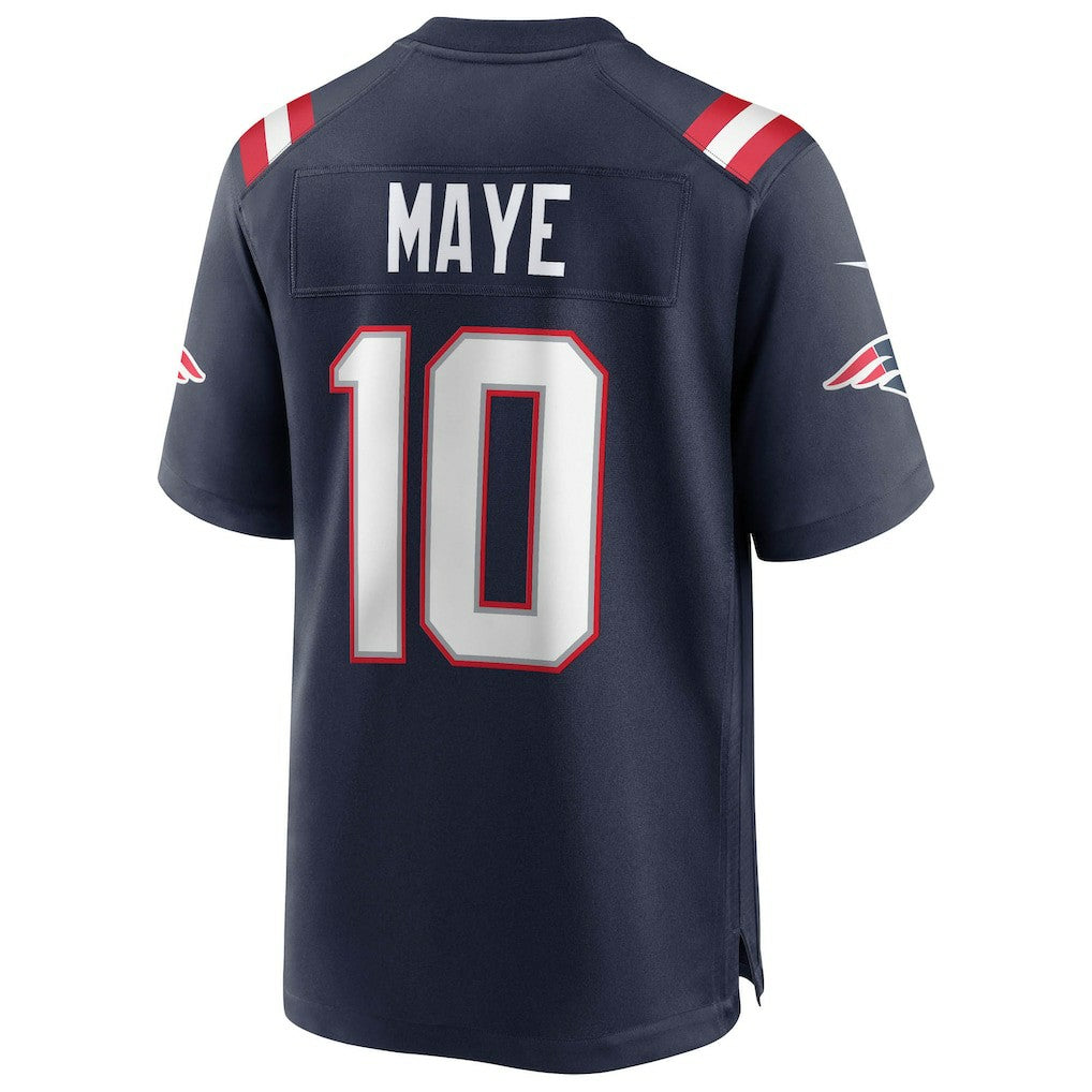 Drake Maye New England Patriots Super Bowl LX Patch Game Jersey Navy | Nike for Sale