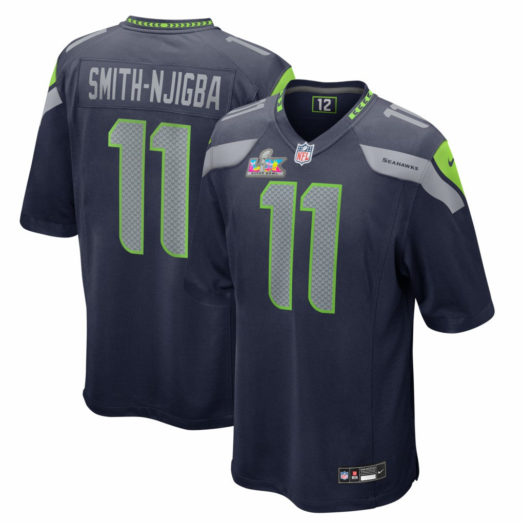 Jaxon Smith-Njigba Seattle Seahawks Super Bowl LX Patch Game Jersey College Navy | Nike for Sale