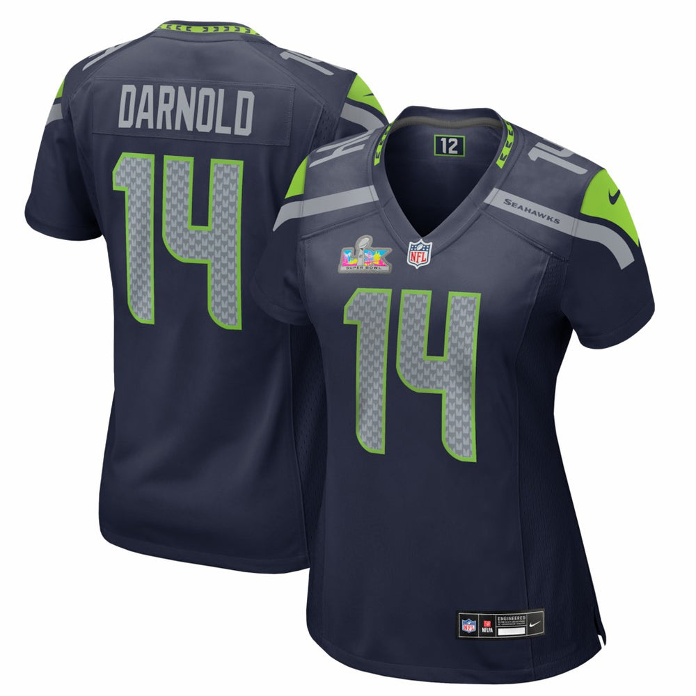 Sam Darnold Seattle Seahawks Women's Super Bowl LX Patch Game Jersey College Navy | Nike for Sale