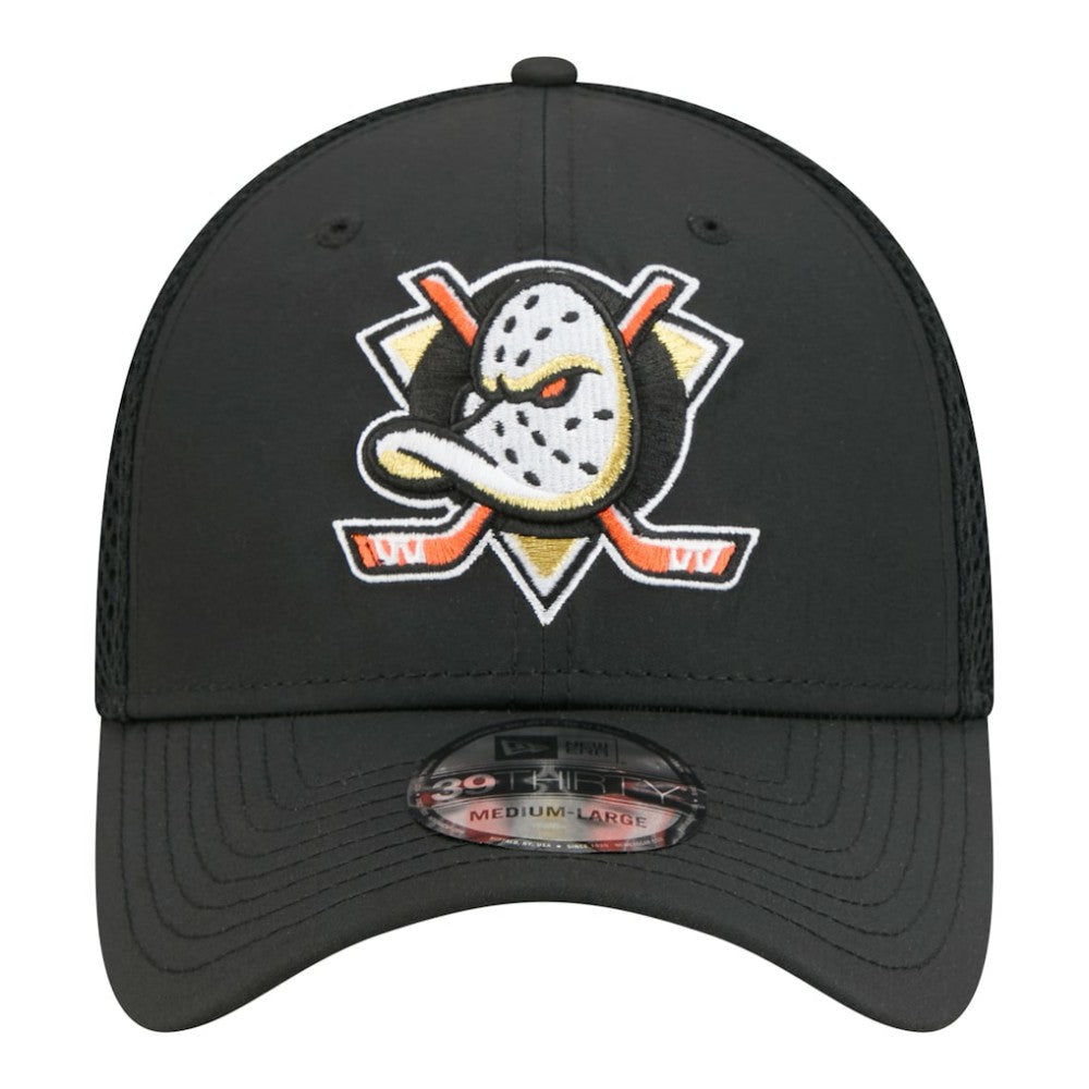 Anaheim Ducks New Era Logo 39THIRTY Flex Hat - Black - NHL