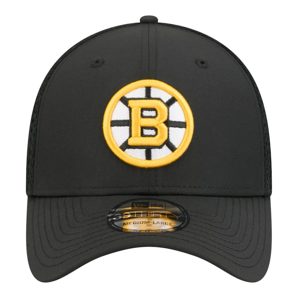 Boston Bruins New Era Logo 39THIRTY Flex Hat - Black - NHL