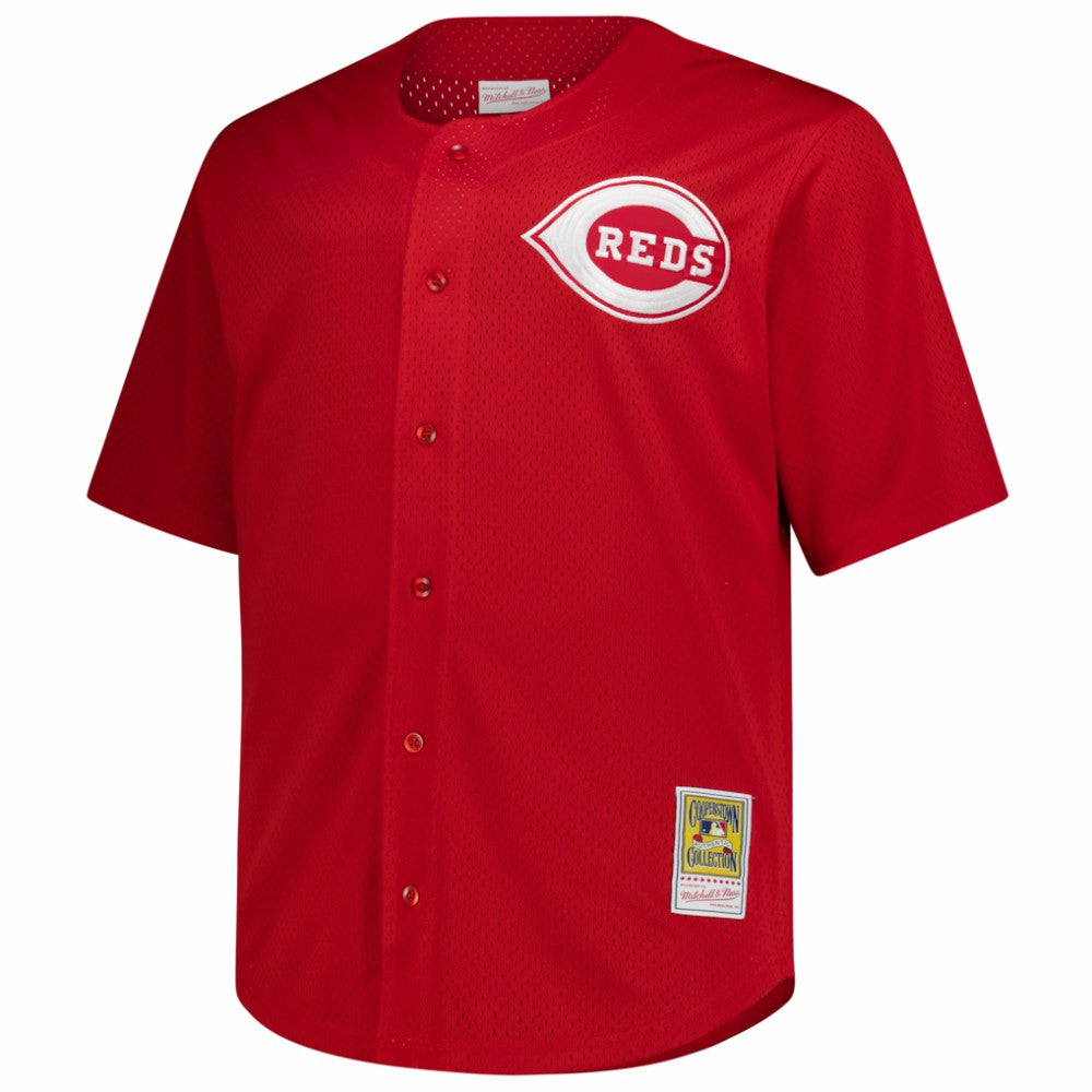 Deion Sanders Cincinnati Reds Mitchell & Ness Big & Tall Cooperstown Mesh Batting Practice Jersey - MLB