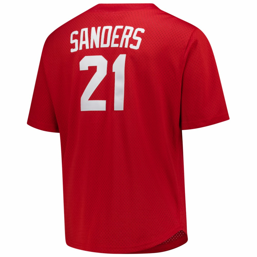 Deion Sanders Cincinnati Reds Mitchell & Ness Big & Tall Cooperstown Mesh Batting Practice Jersey - MLB