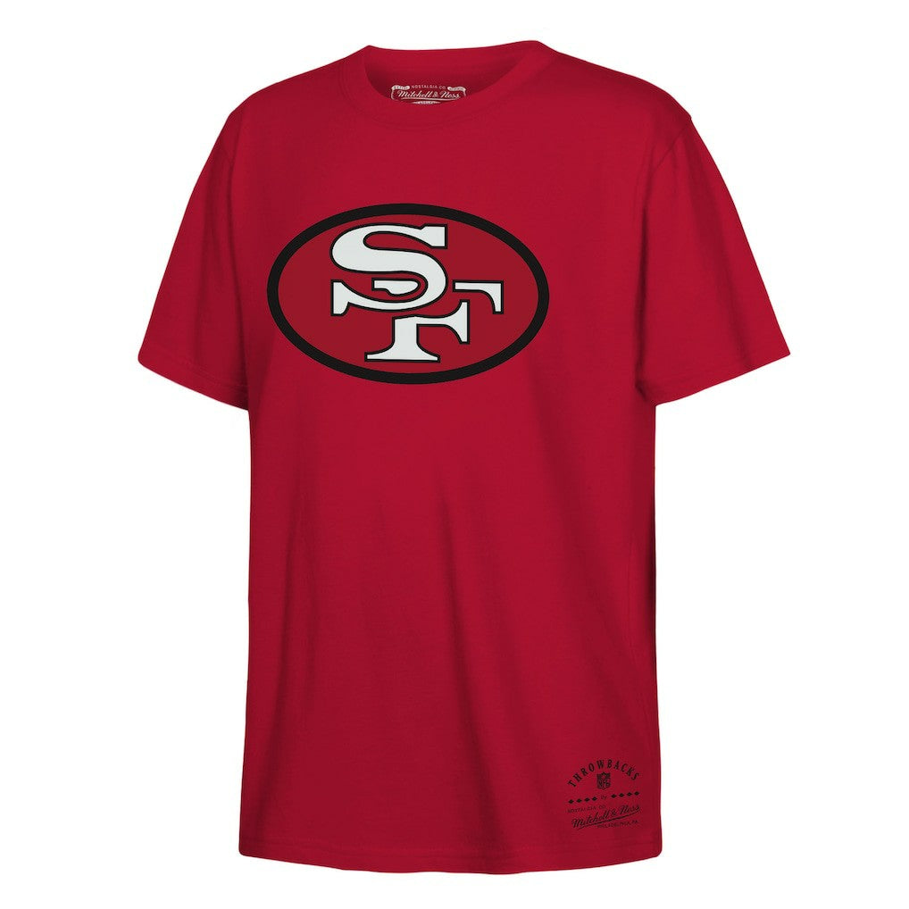 San Francisco 49ers Youth Retro Logo T-Shirt Scarlet | Mitchell & Ness