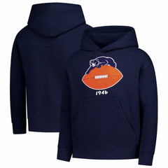 Chicago Bears Youth Retro Logo Hoodie Navy | Mitchell & Ness