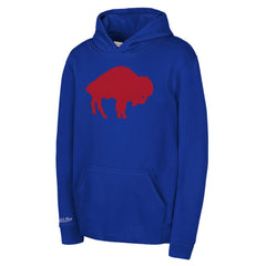 Buffalo Bills Youth Retro Logo Hoodie Royal | Mitchell & Ness