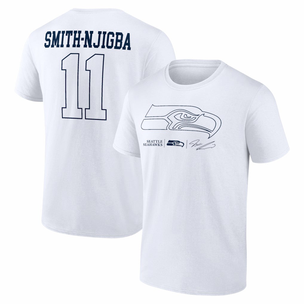 Jaxon Smith-Njigba Seattle Seahawks Tonal Name & Number T-Shirt White | NFL
