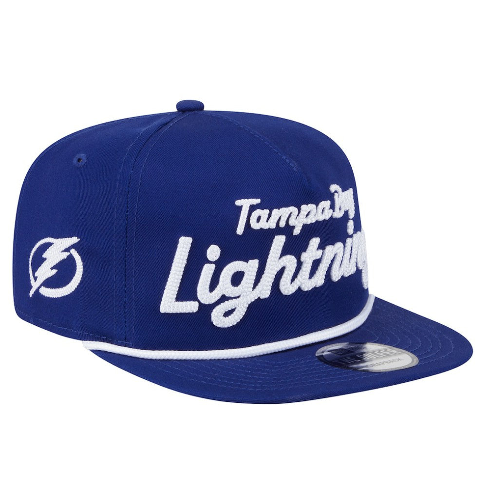 Tampa Bay Lightning New Era Team Text Golfer Adjustable Hat - Blue - NHL