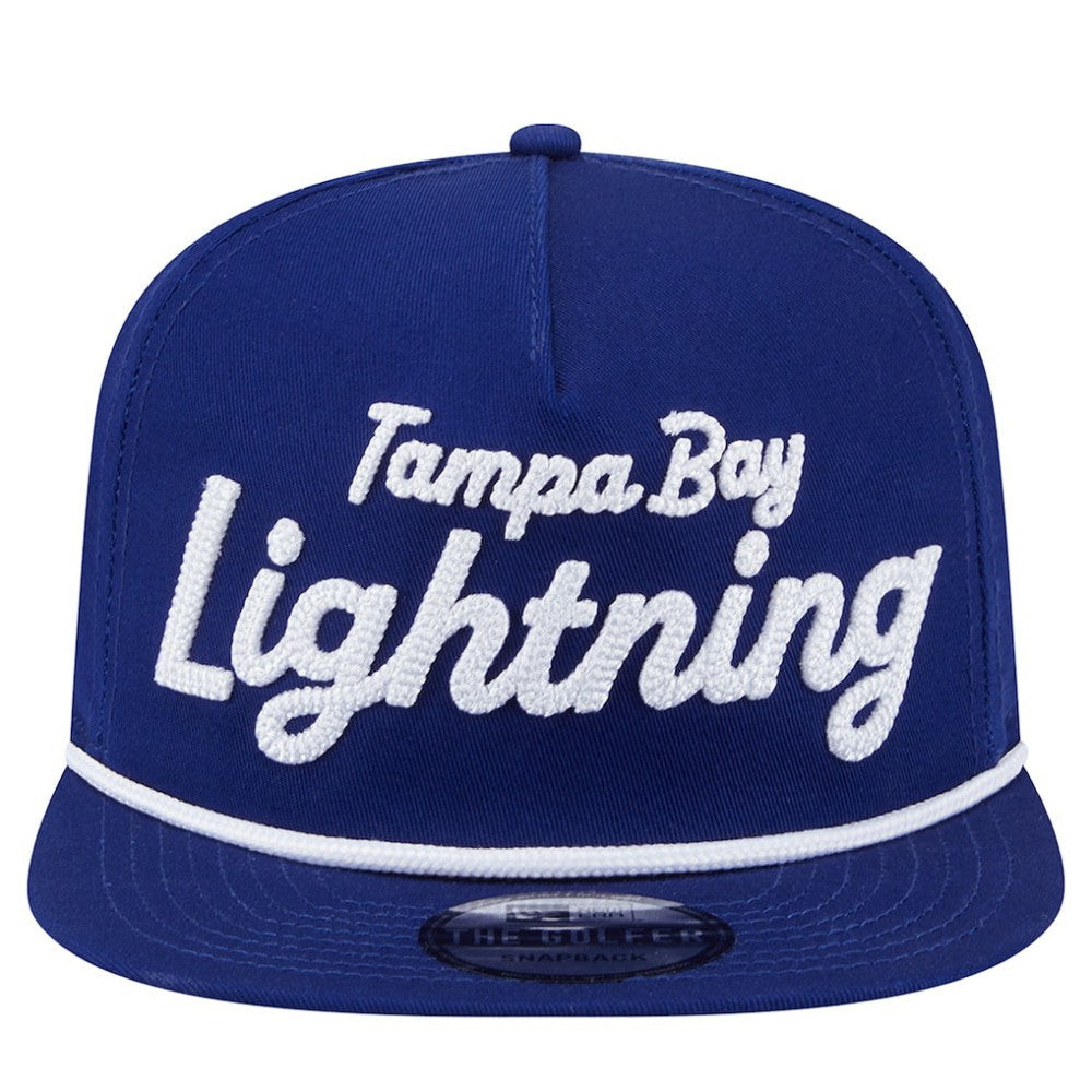 Tampa Bay Lightning New Era Team Text Golfer Adjustable Hat - Blue - NHL