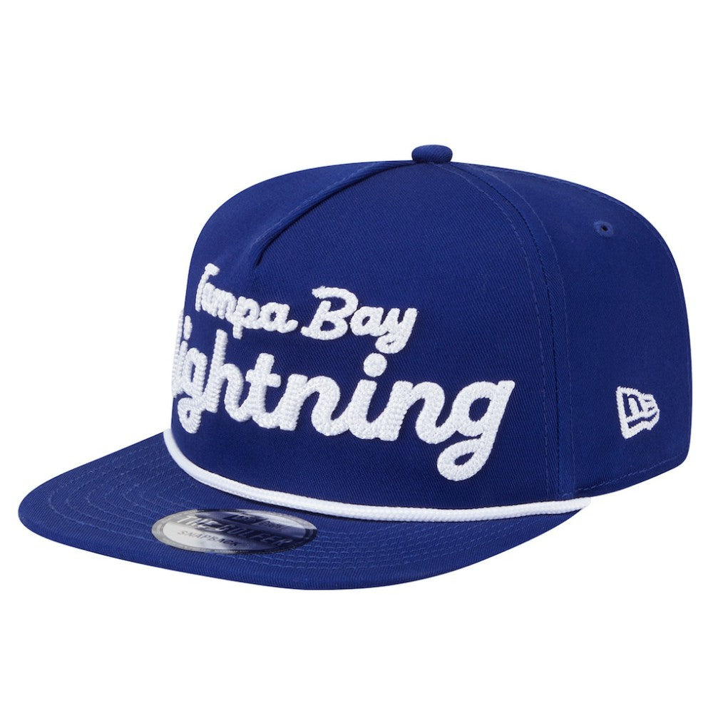 Tampa Bay Lightning New Era Team Text Golfer Adjustable Hat - Blue - NHL