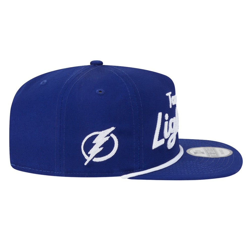Tampa Bay Lightning New Era Team Text Golfer Adjustable Hat - Blue - NHL