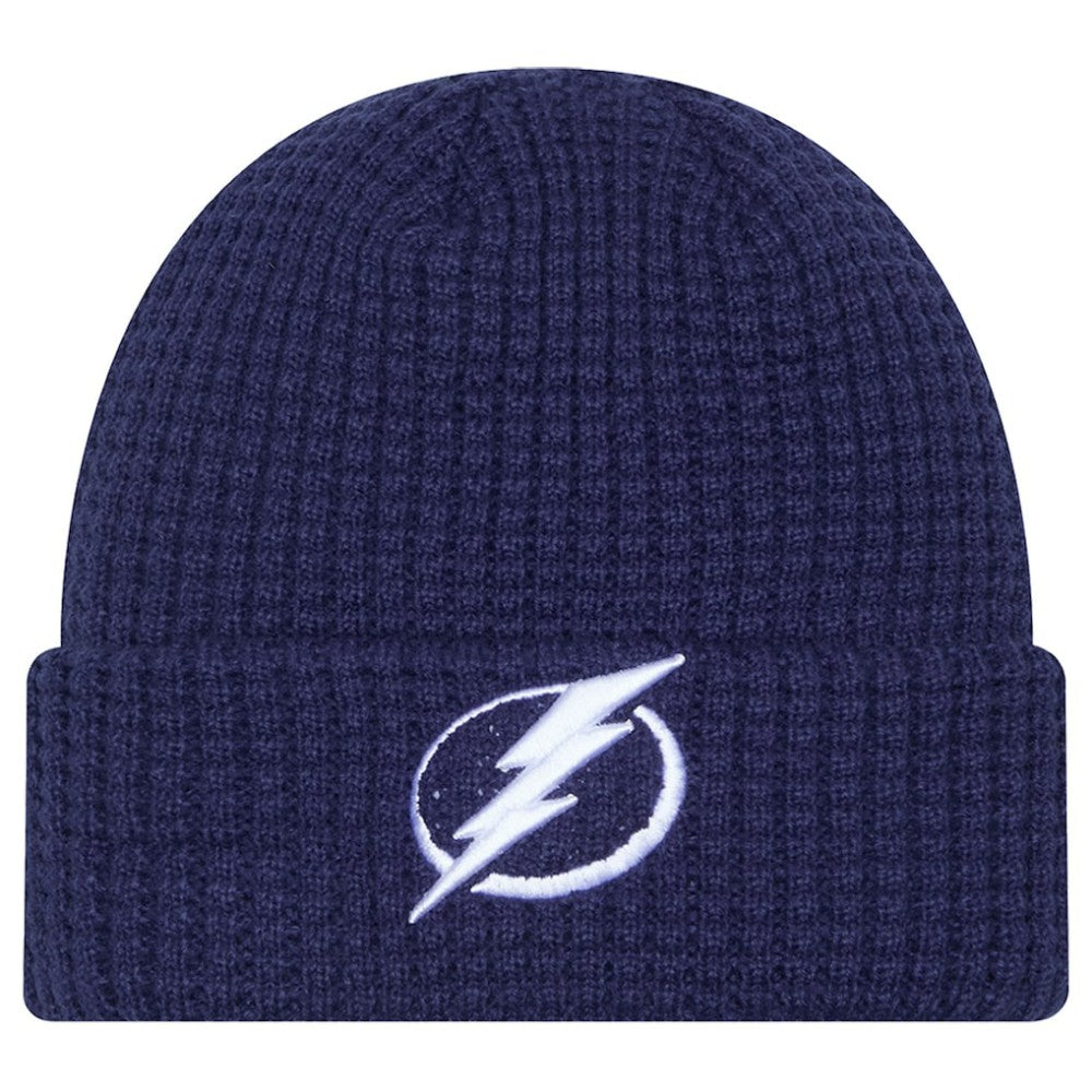Tampa Bay Lightning New Era Waffle Cuffed Knit Hat - Blue - NHL