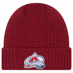 Colorado Avalanche New Era Waffle Cuffed Knit Hat - Burgundy - NHL