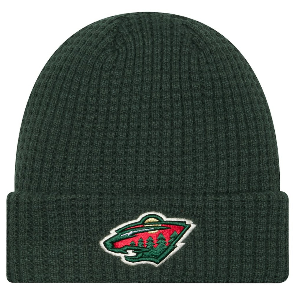 Minnesota Wild New Era Waffle Cuffed Knit Hat - Green - NHL