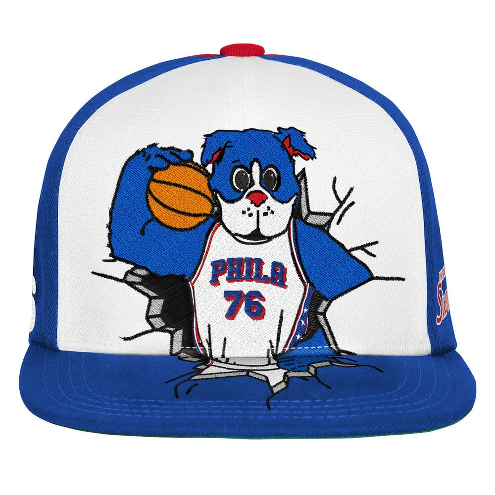 Philadelphia 76ers Youth Mascot Snapback Hat Royal - NBA