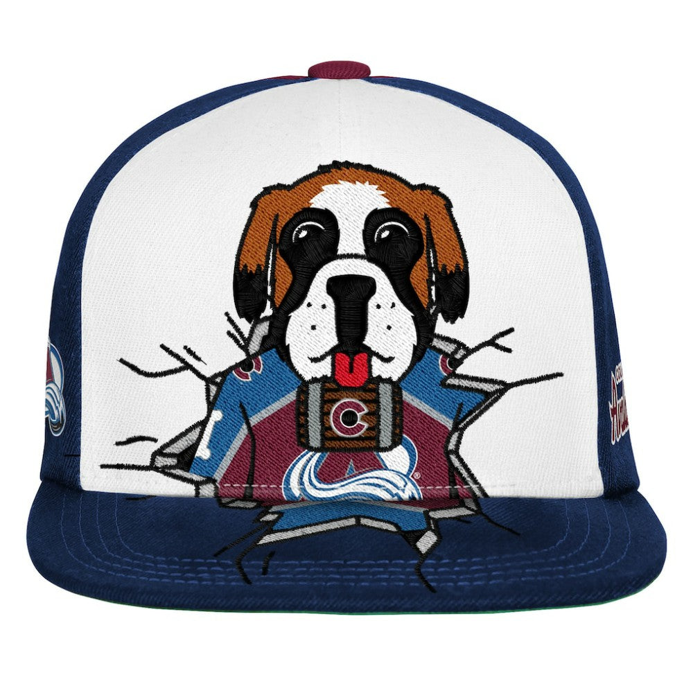Colorado Avalanche Mitchell & Ness Youth Mascot Snapback Hat - Maroon - NHL