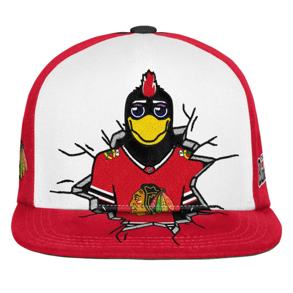Chicago Blackhawks Mitchell & Ness Youth Mascot Snapback Hat - Red - NHL