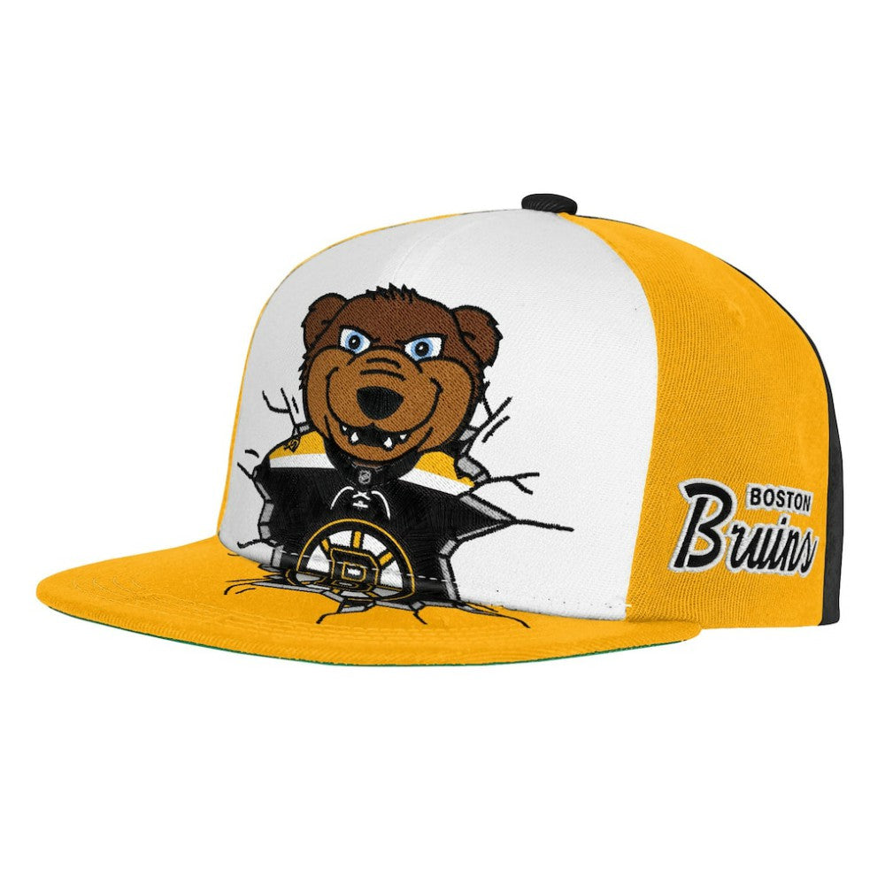 Boston Bruins Mitchell & Ness Youth Mascot Snapback Hat - Black - NHL