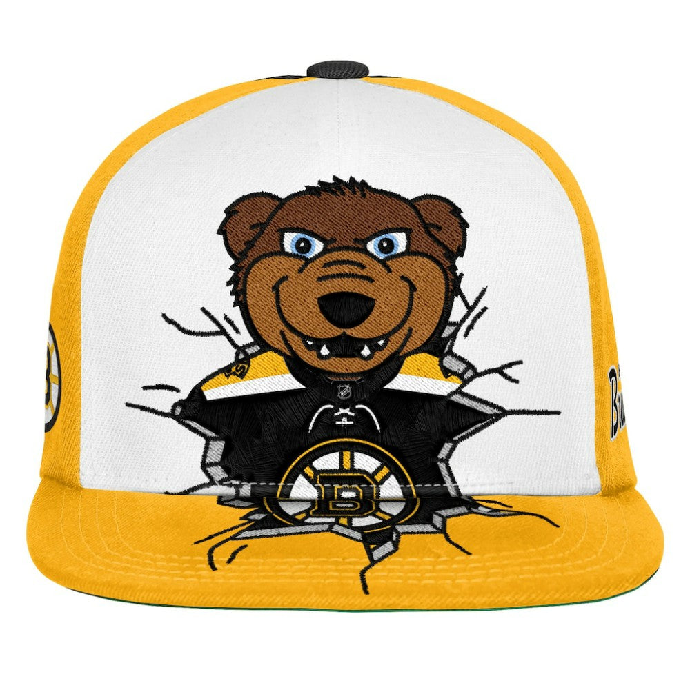 Boston Bruins Mitchell & Ness Youth Mascot Snapback Hat - Black - NHL