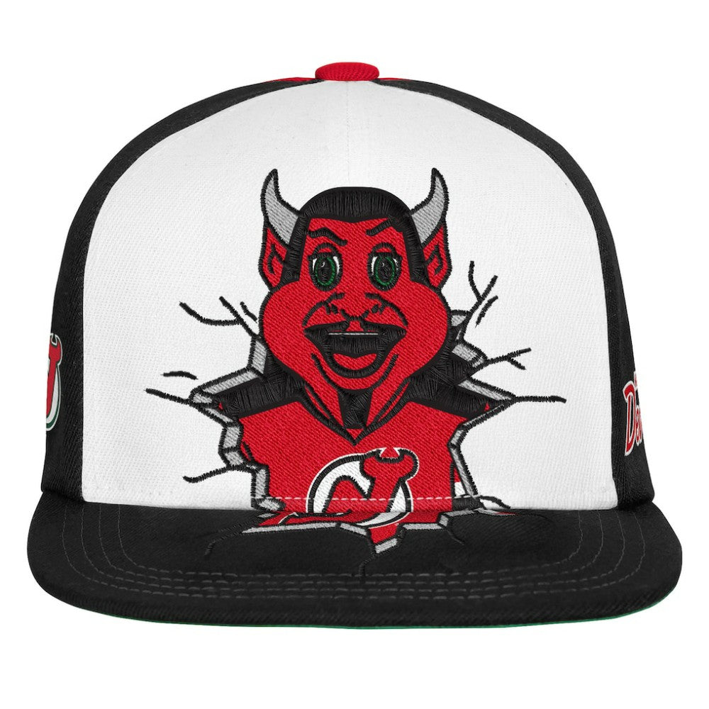 New Jersey Devils Mitchell & Ness Youth Mascot Snapback Hat - Red - NHL