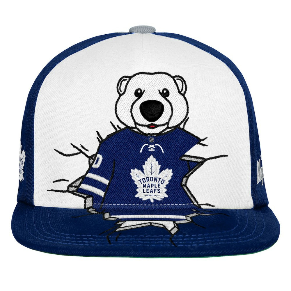 Toronto Maple Leafs Mitchell & Ness Youth Mascot Snapback Hat - Navy - NHL