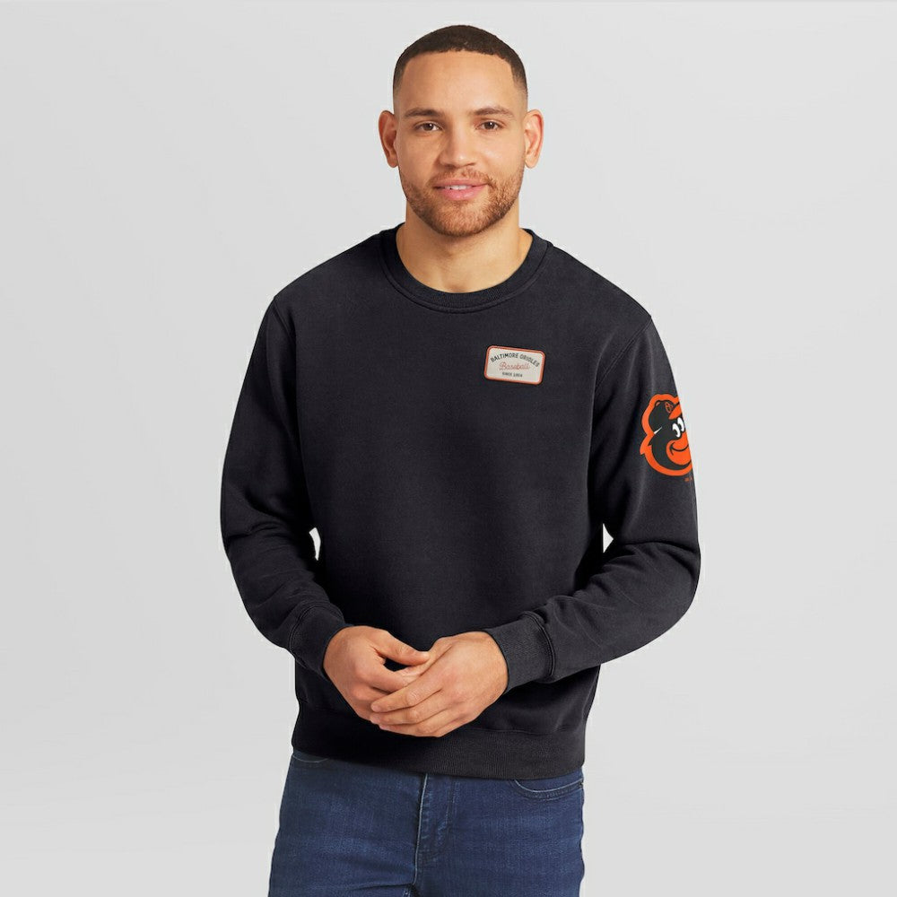Baltimore Orioles Darius Rucker Collection by Fanatics Washed Crew Neck Pullover Sweatshirt - MLB