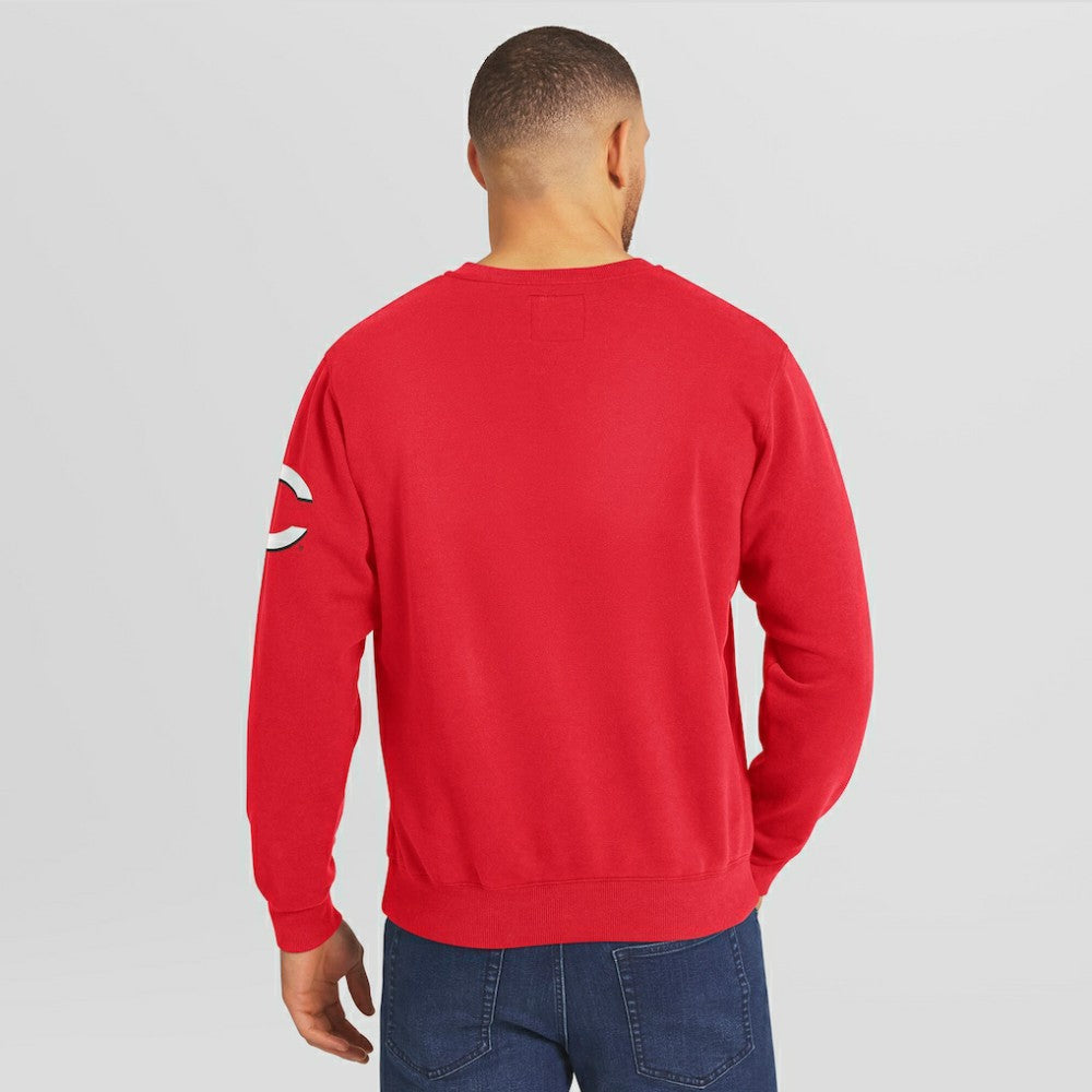 Cincinnati Reds Darius Rucker Collection by Fanatics Washed Crew Neck Pullover Sweatshirt - MLB