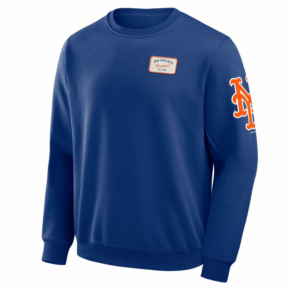 New York Mets Darius Rucker Collection by Fanatics Washed Crew Neck Pullover Sweatshirt - MLB