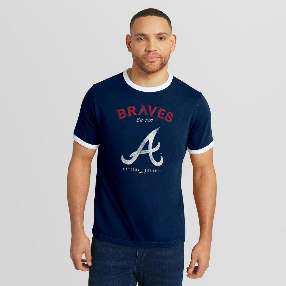 Atlanta Braves Darius Rucker Collection by Fanatics Washed Ringer T-Shirt - MLB