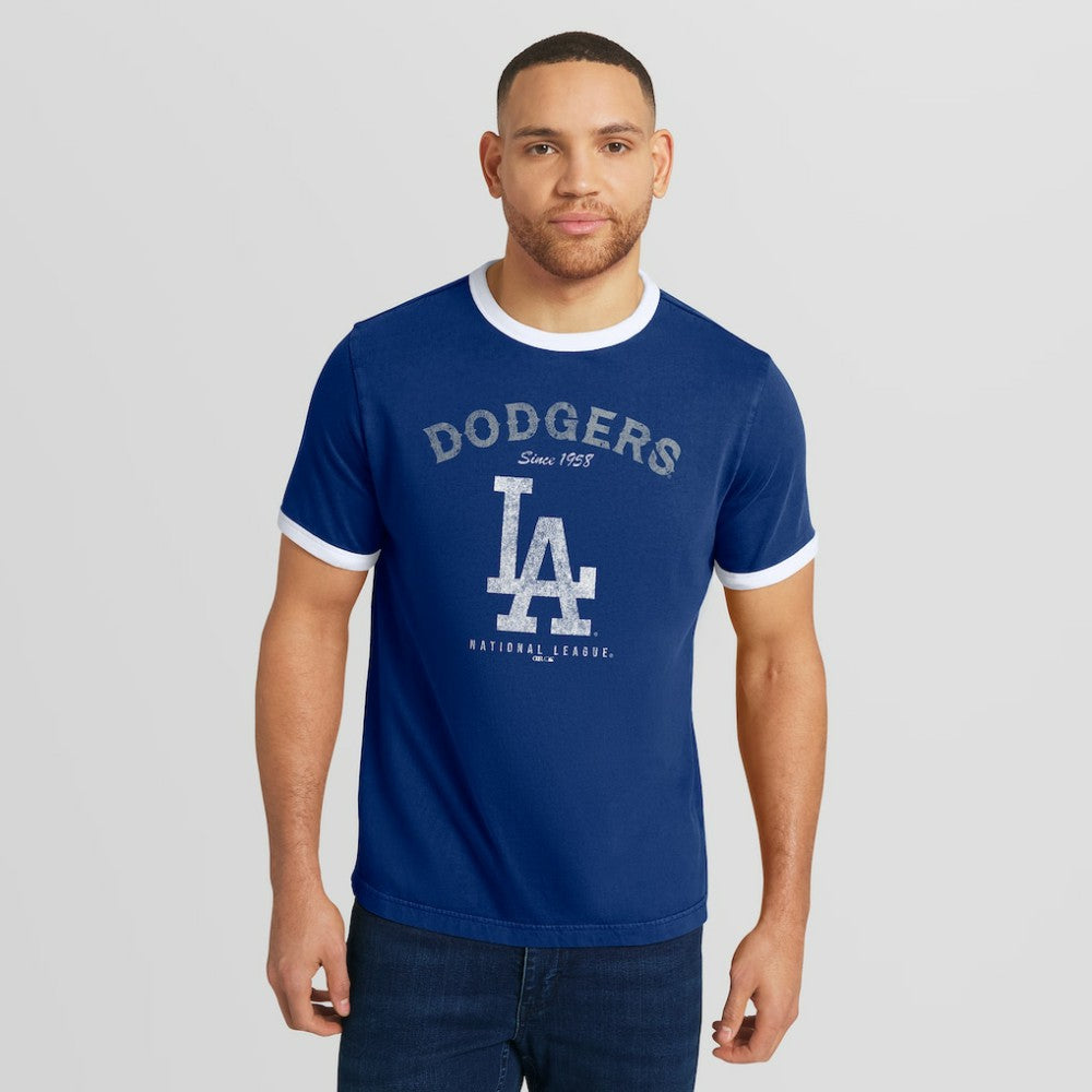 Los Angeles Dodgers Darius Rucker Collection by Fanatics Washed Ringer T-Shirt - MLB