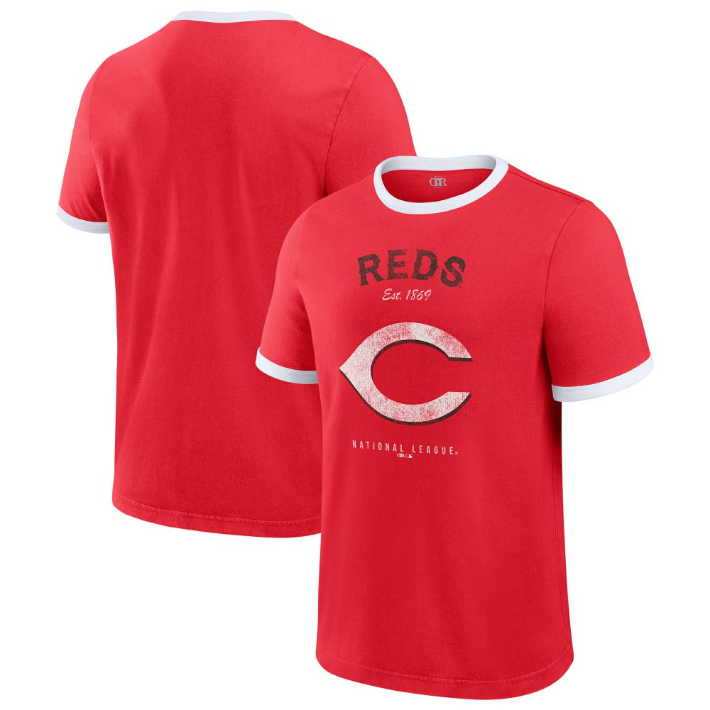 Cincinnati Reds Darius Rucker Collection by Fanatics Washed Ringer T-Shirt - MLB