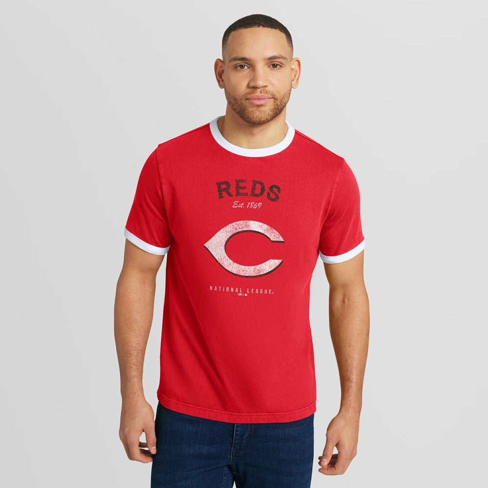 Cincinnati Reds Darius Rucker Collection by Fanatics Washed Ringer T-Shirt - MLB