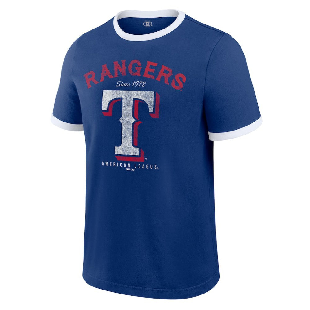 Texas Rangers Darius Rucker Collection by Fanatics Washed Ringer T-Shirt - MLB