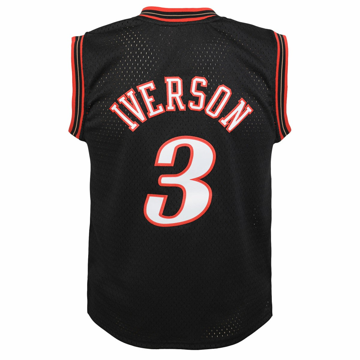 Allen Iverson Philadelphia 76ers Youth 2000-01 Swingman Road Jersey Black - NBA