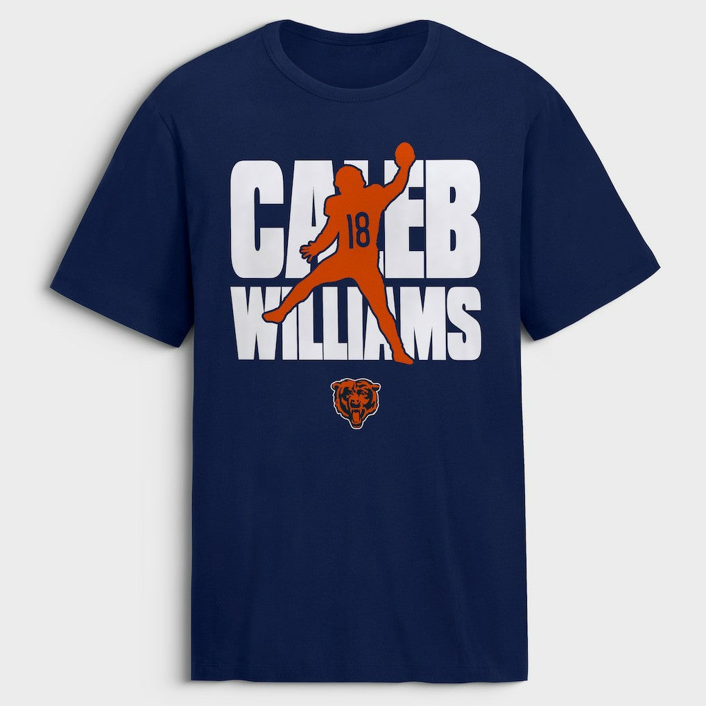 Caleb Williams Chicago Bears Silo T-Shirt Navy | NFL