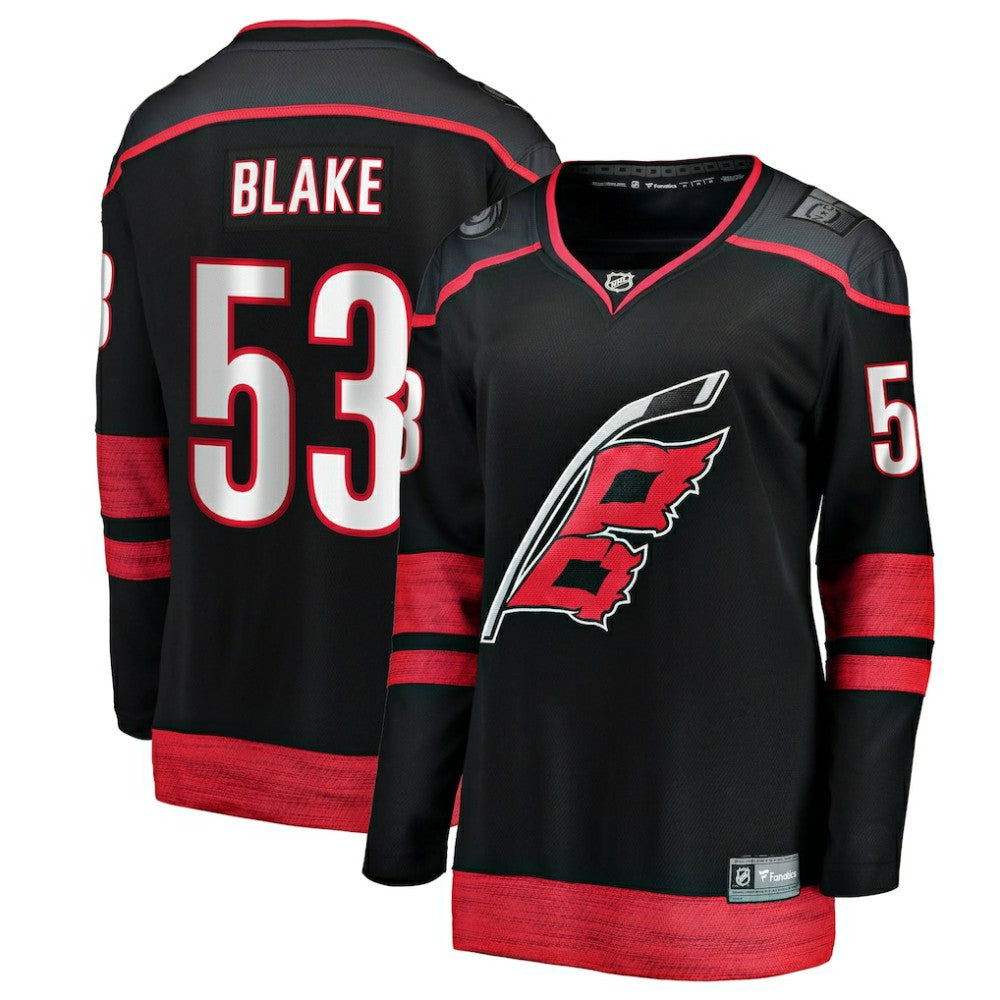 Jackson Blake Carolina Hurricanes Fanatics Women's Home Breakaway Jersey - Black - NHL