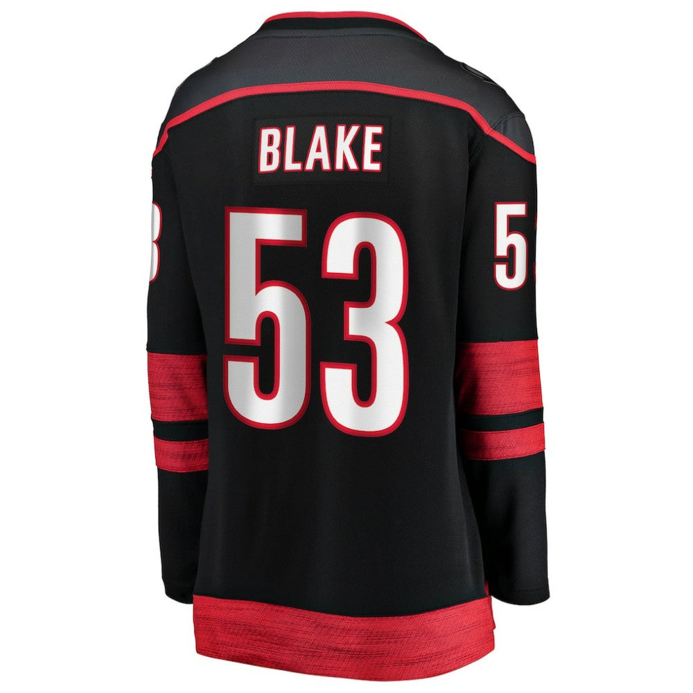 Jackson Blake Carolina Hurricanes Fanatics Women's Home Breakaway Jersey - Black - NHL