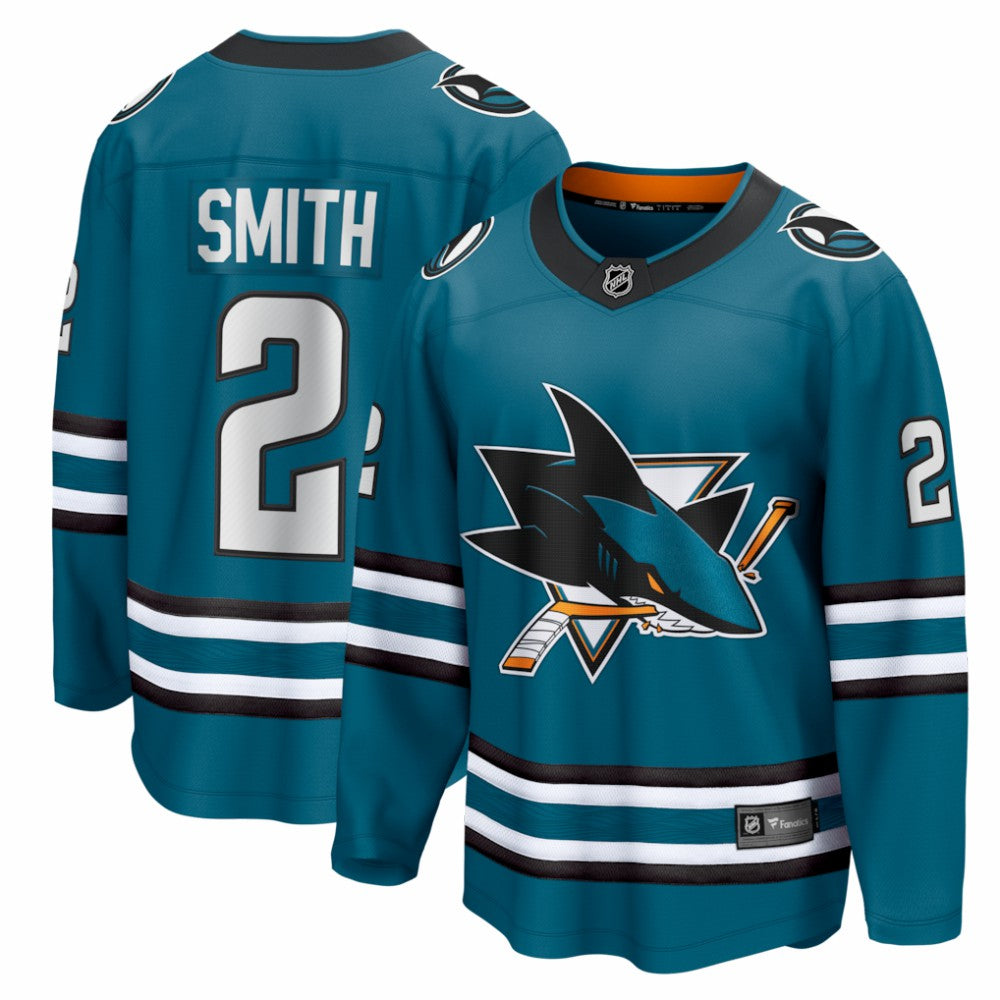 Will Smith San Jose Sharks Fanatics Home Breakaway Jersey - Teal - NHL
