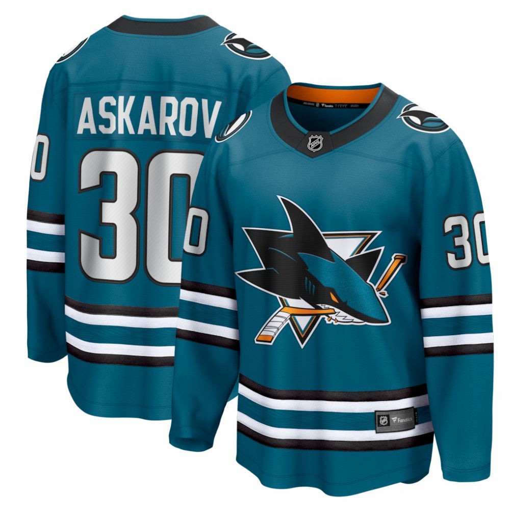 Yaroslav Askarov San Jose Sharks Fanatics Home Breakaway Jersey - Teal - NHL