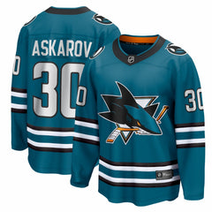 Yaroslav Askarov San Jose Sharks Fanatics Home Breakaway Jersey - Teal - NHL