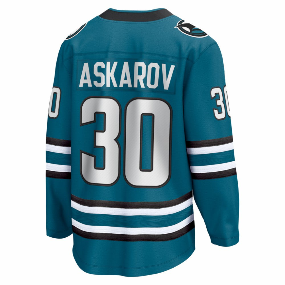 Yaroslav Askarov San Jose Sharks Fanatics Home Breakaway Jersey - Teal - NHL