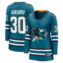 Yaroslav Askarov San Jose Sharks Fanatics Women's Home Breakaway Jersey - Teal - NHL