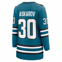 Yaroslav Askarov San Jose Sharks Fanatics Women's Home Breakaway Jersey - Teal - NHL