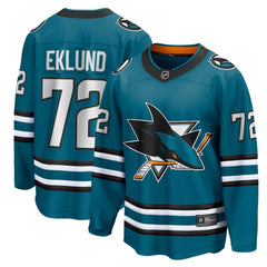 William Eklund San Jose Sharks Fanatics Home Breakaway Jersey - Teal - NHL