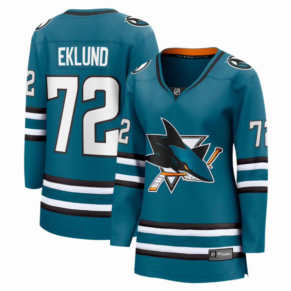 William Eklund San Jose Sharks Fanatics Women's Home Breakaway Jersey - Teal - NHL