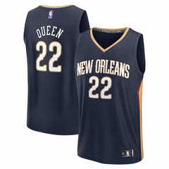 Derik Queen New Orleans Pelicans Fast Break Replica Jersey Icon Edition Navy - NBA