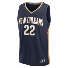 Derik Queen New Orleans Pelicans Fast Break Replica Jersey Icon Edition Navy - NBA